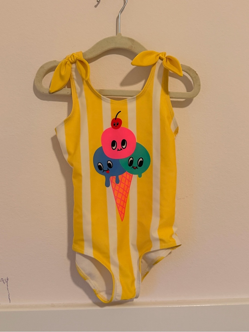 H&M Cream One-Piece Swimsuit with Ice Cream Graphic